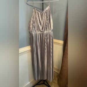 Banana Republic Metallic Silver Dress